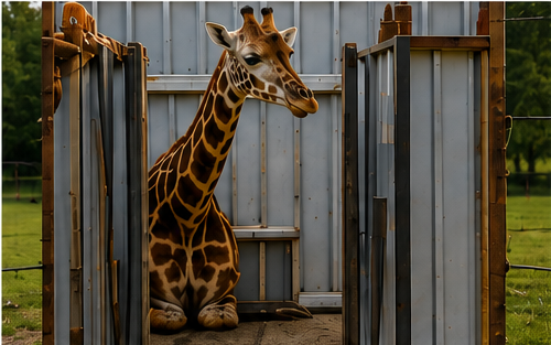 Giraffes in verzorging